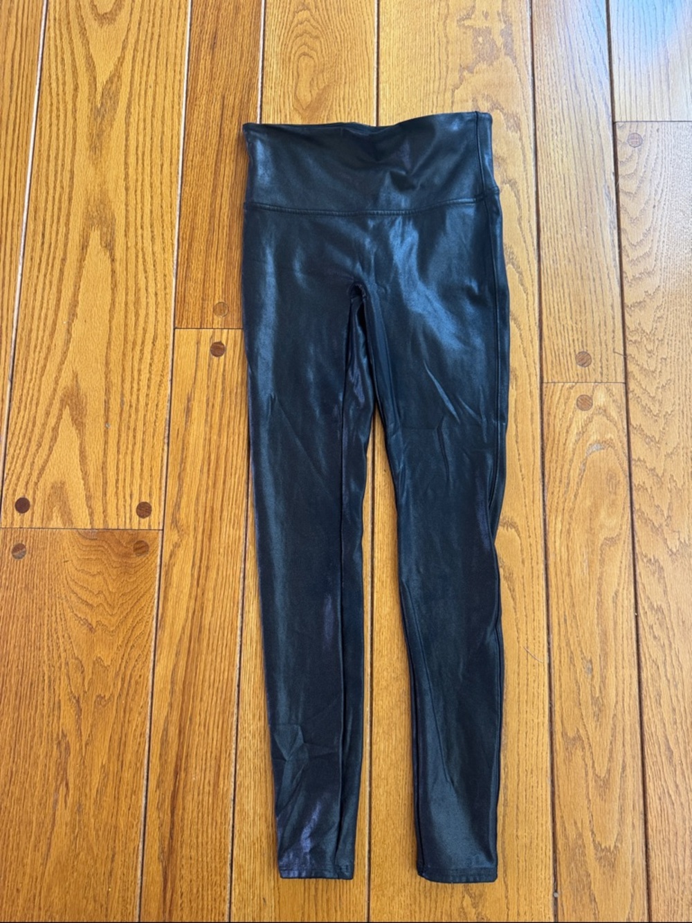 SPANX Black Shaping Leggings with Red Tag